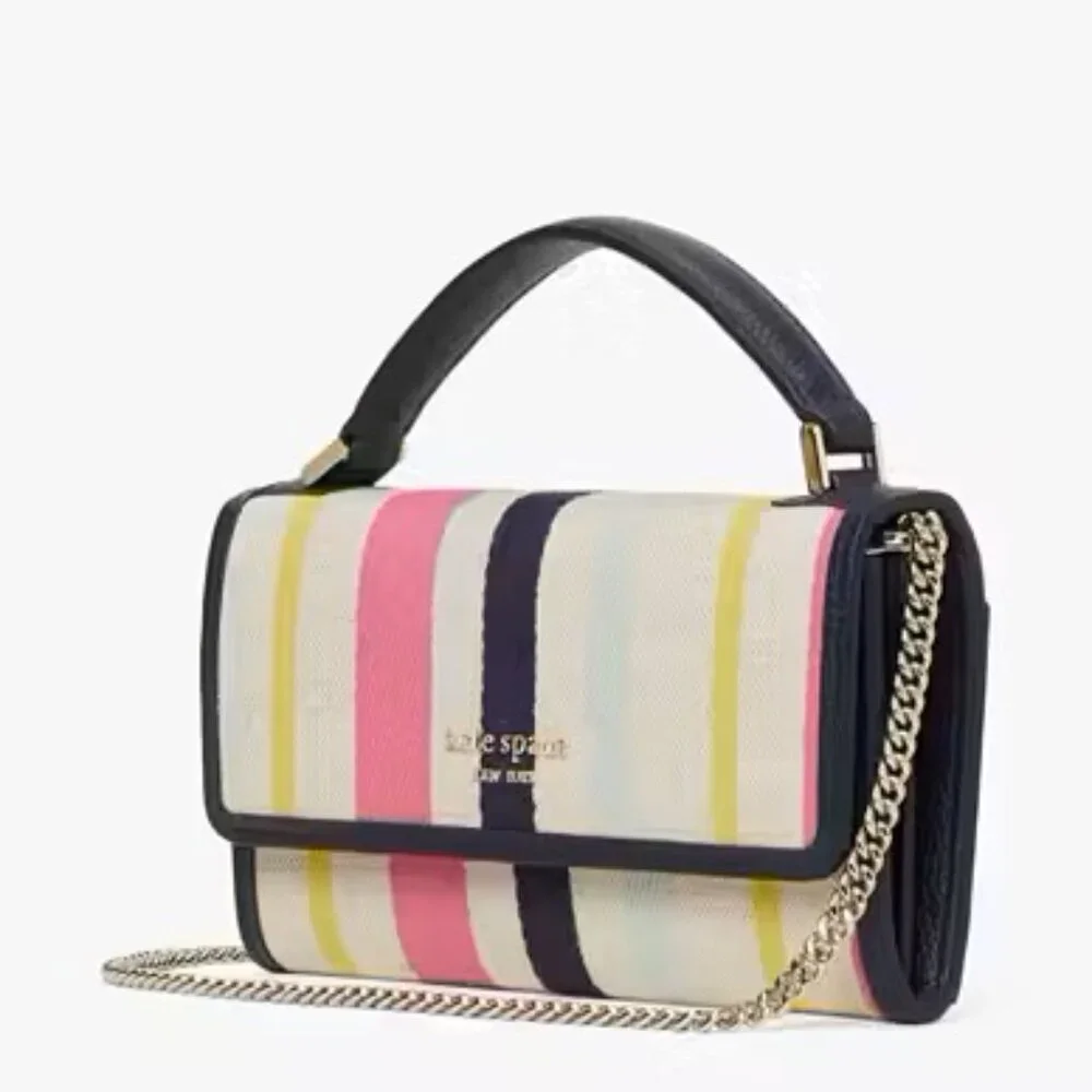 NWT Kate Spade Roulette Breezy Stripe Crossbody Shoulder PWR00462 Top Handle